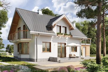  Projekt domu Celesta-2 (1255) (KRD2495) - projekt domu parterowego z poddaszem - Zdjęcie 3