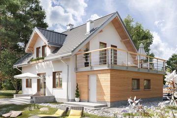  Projekt domu Celesta-2 (1255) (KRD2495) - projekt domu parterowego z poddaszem - Zdjęcie 2