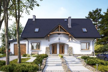  Projekt domu Galina (1347) (KRD2498) - projekt domu parterowego z poddaszem - Zdjęcie 1