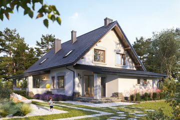  Projekt domu Galina (1347) (KRD2498) - projekt domu parterowego z poddaszem - Zdjęcie 3