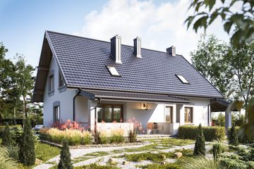  Projekt domu Galina (1347) (KRD2498) - projekt domu parterowego z poddaszem - Zdjęcie 2