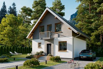  Projekt domu Gutek (1348) (KRD2499) - projekt domu parterowego z poddaszem - Zdjęcie 4