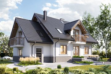  Projekt domu Helena Polo (1363) (KRD2501) - projekt domu parterowego z poddaszem - Zdjęcie 2