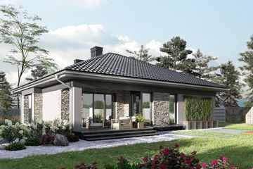  Projekt domu Koniczynka G2 (1364) (KRD2503) - projekt domu parterowego - Zdjęcie 2