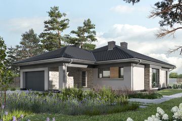  Projekt domu Koniczynka G2 (1364) (KRD2503) - projekt domu parterowego - Zdjęcie 1