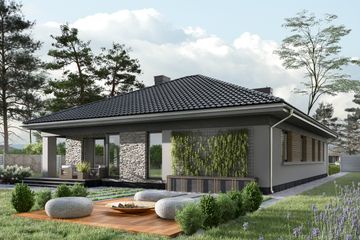  Projekt domu Koniczynka G2 (1364) (KRD2503) - projekt domu parterowego - Zdjęcie 3