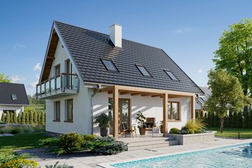  Projekt domu Sambor Bobo (1355) (KRD2510) - projekt domu parterowego z poddaszem - Zdjęcie 4