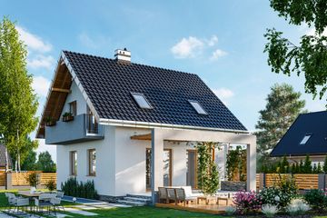  Projekt domu Smyk Neo (1366) (KRD2512) - projekt domu parterowego z poddaszem - Zdjęcie 2