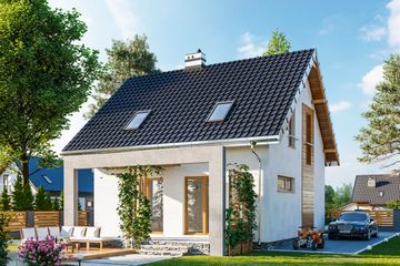  Projekt domu Smyk Neo (1366) (KRD2512) - projekt domu parterowego z poddaszem - Zdjęcie 3