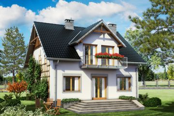  Projekt domu Winnik (1368) (KRD2515) - projekt domu parterowego z poddaszem - Zdjęcie 2