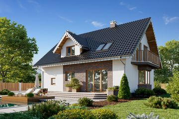  Projekt domu Zoja Lux Solis (1124) (KRD2516) - projekt domu parterowego z poddaszem - Zdjęcie 4