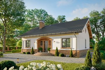  Projekt domu Zuza (1350) (KRD2517) - projekt domu parterowego - Zdjęcie 1