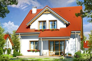  Projekt domu Mewa (WAH1547) - projekt domu parterowego z poddaszem - Zdjęcie 2