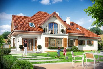  Projekt domu Ofelia (WAH1550) - projekt domu parterowego z poddaszem - Zdjęcie 2