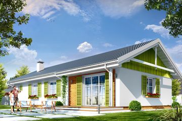  Projekt domu Słoneczny z garażem 2 (WAH1553) - projekt domu parterowego - Zdjęcie 2