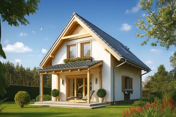  Projekt domu Smyk 2 (WAH1554) - projekt domu parterowego z poddaszem - Zdjęcie 1