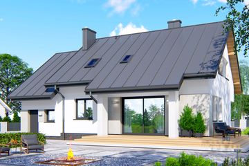  Projekt domu APS 231 (LUA1266) - projekt domu parterowego z poddaszem - Zdjęcie 2