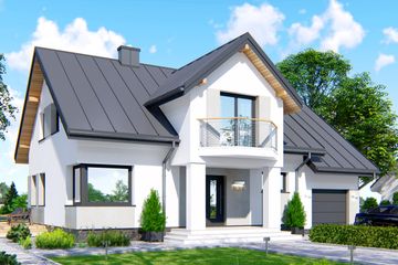  Projekt domu APS 231 (LUA1266) - projekt domu parterowego z poddaszem - Zdjęcie 1