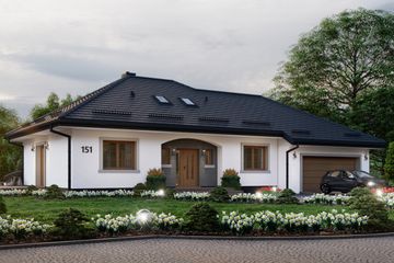 Projekt domu APS 151 + 2G (LUA1268) - projekt domu parterowego - Zdjęcie 2