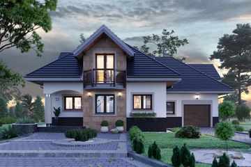  Projekt domu Hektor Bas (1379) (KRD2523) - projekt domu parterowego z poddaszem - Zdjęcie 2