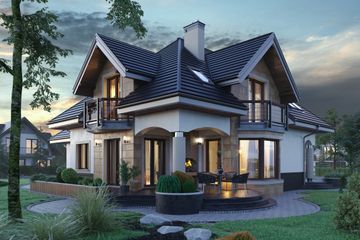  Projekt domu Hektor Bas (1379) (KRD2523) - projekt domu parterowego z poddaszem - Zdjęcie 1