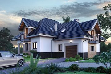  Projekt domu Hektor Bas (1379) (KRD2523) - projekt domu parterowego z poddaszem - Zdjęcie 3