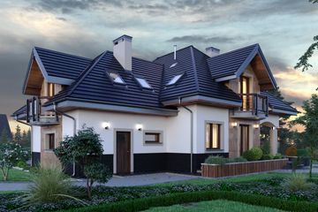  Projekt domu Hektor Bas (1379) (KRD2523) - projekt domu parterowego z poddaszem - Zdjęcie 4