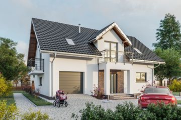  Projekt domu Tarot Atu (1370) (KRD2526) - projekt domu parterowego z poddaszem - Zdjęcie 3