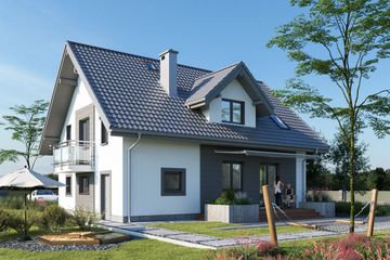  Projekt domu Zofia Mini Neo (1376) (KRD2528) - projekt domu parterowego z poddaszem - Zdjęcie 3