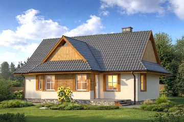  Projekt domu WB-3433 (KRA3517) - projekt domu parterowego - Zdjęcie 1