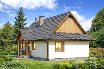  Projekt domu WB-3433 (KRA3517) - projekt domu parterowego - Zdjęcie 2