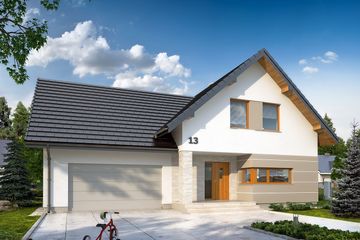  Projekt domu Dora 2 (BSE1032) - projekt domu parterowego z poddaszem - Zdjęcie 1