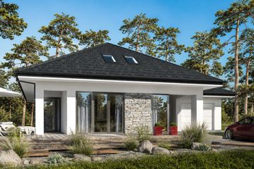 Projekt domu Orlando - parterowy z poddaszem dom o powierzchni 171,90 m², dach wielospadowy - ujęcie 2