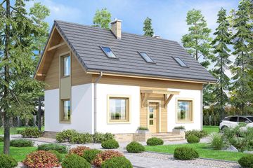  Projekt domu Cynamon (WOF1032) - projekt domu parterowego z poddaszem - Zdjęcie 5