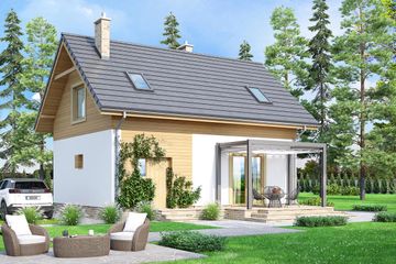  Projekt domu Cynamon (WOF1032) - projekt domu parterowego z poddaszem - Zdjęcie 3