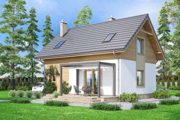 Projekt domu Cynamon (WOF1032) - projekt domu parterowego z poddaszem - Zdjęcie 4