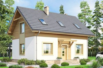  Projekt domu Cynamon (WOF1032) - projekt domu parterowego z poddaszem - Zdjęcie 1