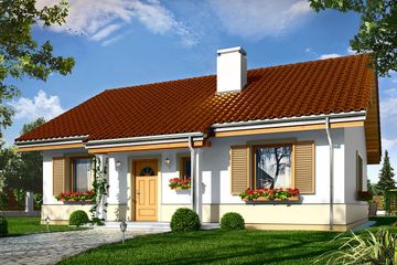  Projekt domu Żabka (WAH1558) - projekt domu parterowego - Zdjęcie 1