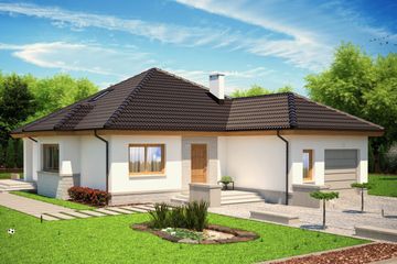  Projekt domu Falko (WOE1042) - projekt domu parterowego - Zdjęcie 1