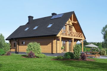  Projekt domu Świdnica dw 7 (KRP1483) - projekt domu parterowego z poddaszem - Zdjęcie 2