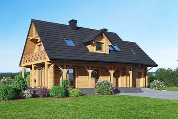  Projekt domu Świdnica dw 7 (KRP1483) - projekt domu parterowego z poddaszem - Zdjęcie 1