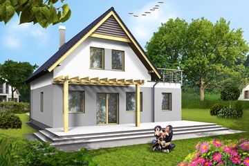  Projekt domu Ala II z garażem 1-st. [A] (WRF1507) - projekt domu parterowego z poddaszem - Zdjęcie 1