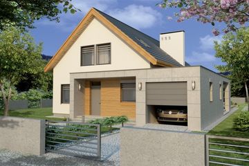  Projekt domu Alamo b (WRD1960) - projekt domu parterowego z poddaszem - Zdjęcie 1