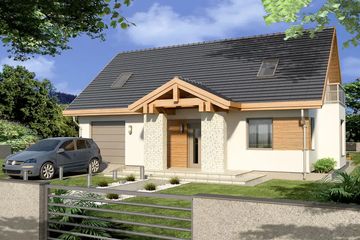  Projekt domu Aston 1b (WRD1991) - projekt domu parterowego z poddaszem - Zdjęcie 1