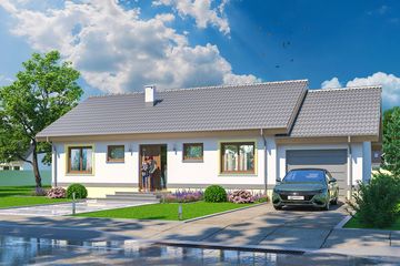  Projekt domu Tebe II (WOE1043) - projekt domu parterowego - Zdjęcie 2