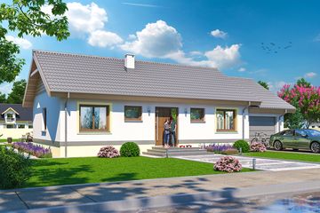  Projekt domu Tebe II (WOE1043) - projekt domu parterowego - Zdjęcie 1