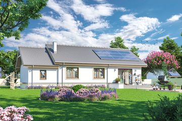  Projekt domu Tebe II (WOE1043) - projekt domu parterowego - Zdjęcie 4