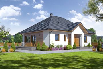  Projekt domu Adresów (KRP1508) - projekt domu parterowego - Zdjęcie 1