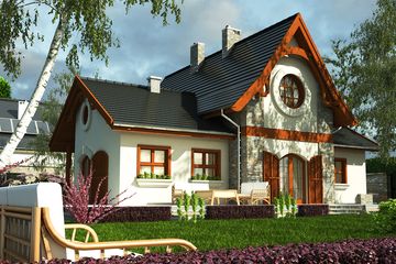  Projekt domu Artur z garażem 1-st. [A] (WRF1515) - projekt domu parterowego z poddaszem - Zdjęcie 3