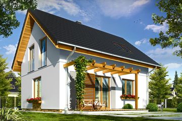  Projekt domu Ania (WAH1562) - projekt domu parterowego z poddaszem - Zdjęcie 2